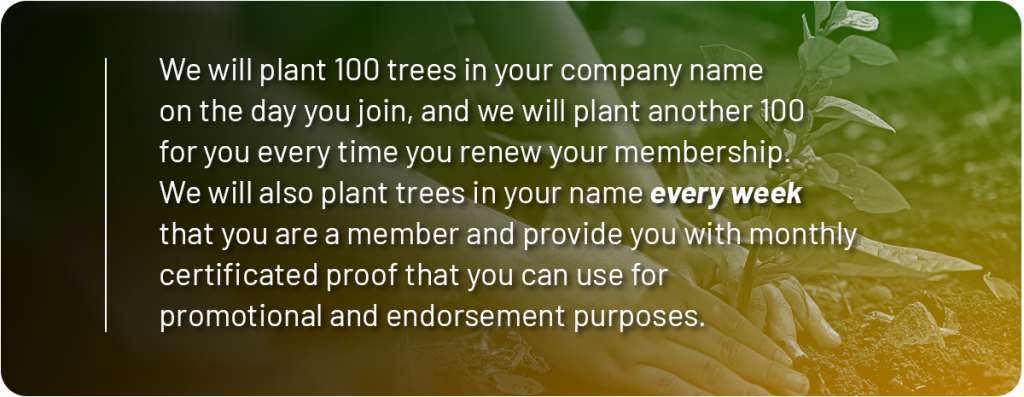 Promise to plant 100 trees