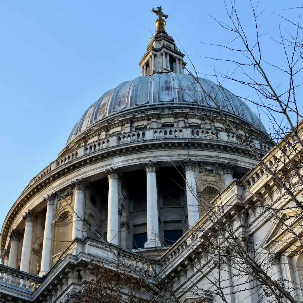 Close up of St Paul's Cathedral